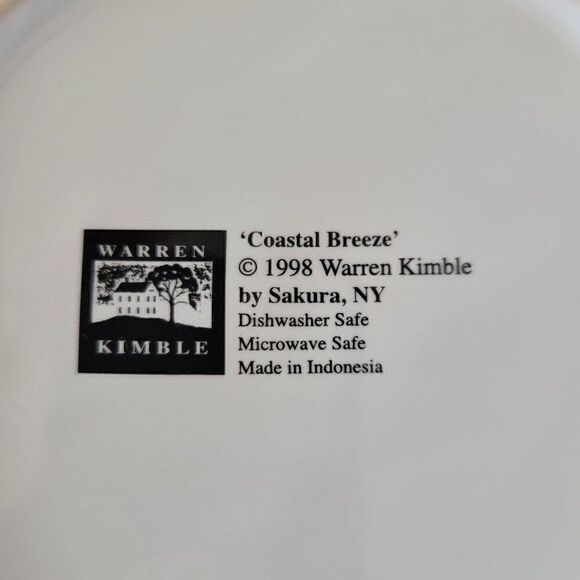 Sakura Warren Kimble Coastal Breeze Salad Plate - Picture 4 of 6
